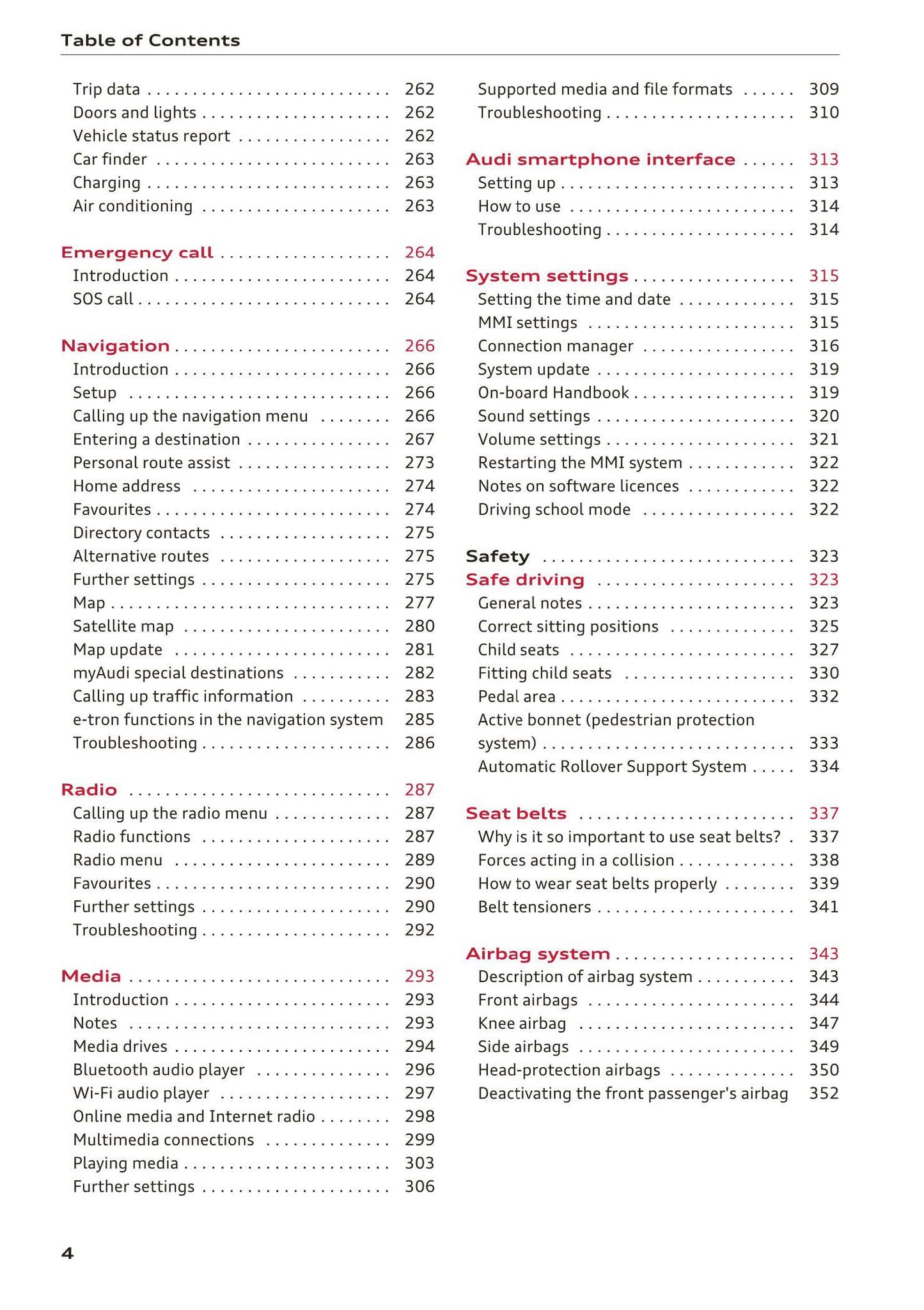 2016-2018 Audi A3/A3 Cabriolet/A3 Saloon/A3 Sportback/A3 Sportback e-tron/A3 Sportback g-tron/RS 3 Saloon/RS 3 Sportback/S3/S3 Cabriolet/S3 Saloon/S3 Sportback Owner's Manual | English