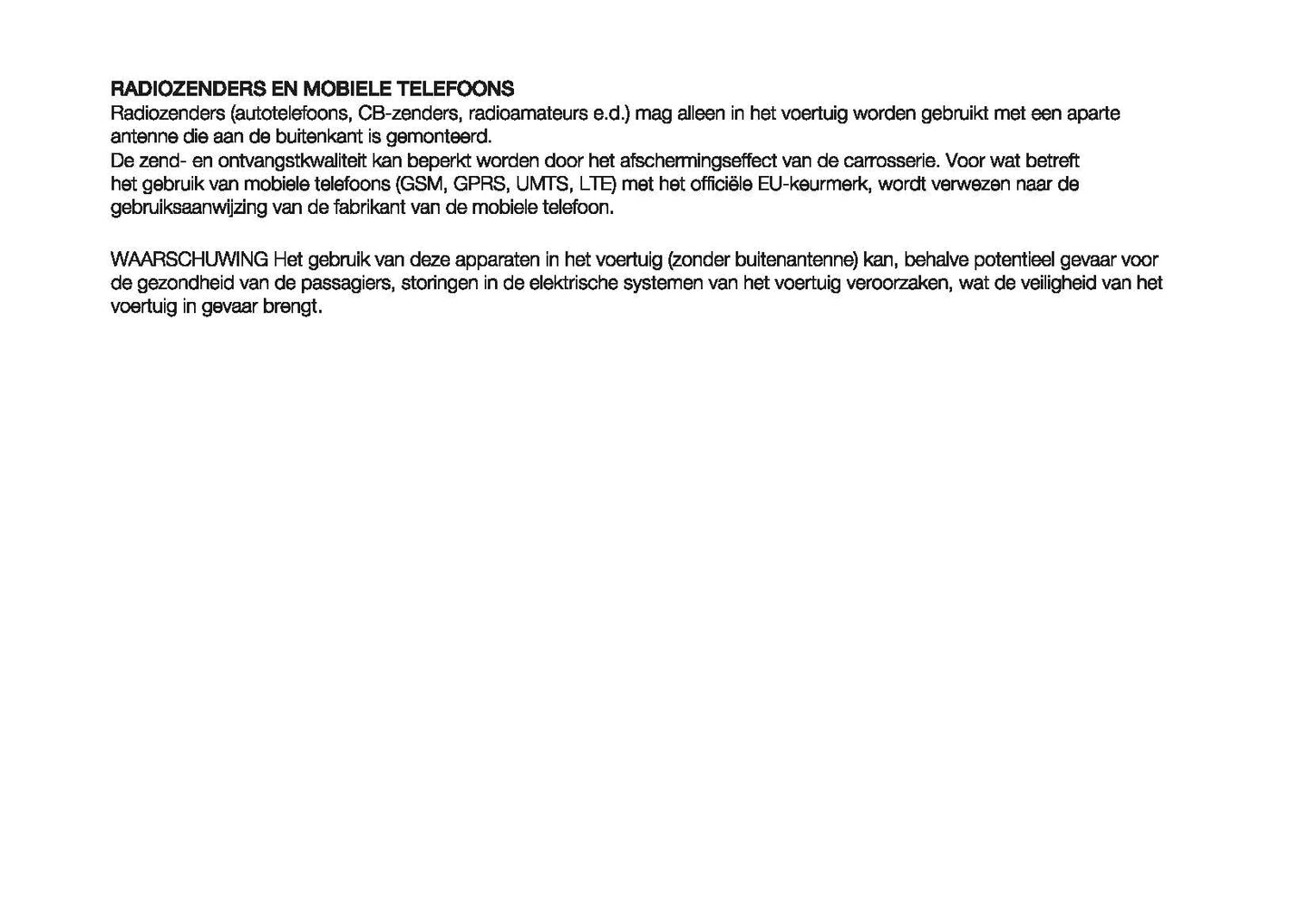 2022-2023 Fiat Doblo Owner's Manual | Dutch