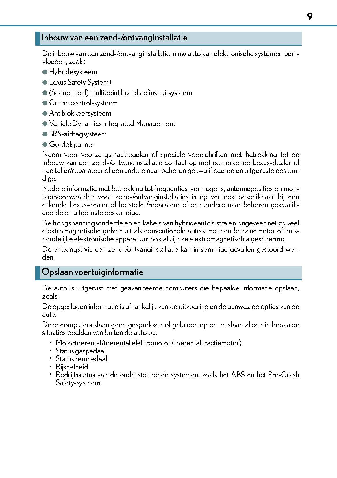 2018-2019 Lexus IS 300h Owner's Manual | Dutch