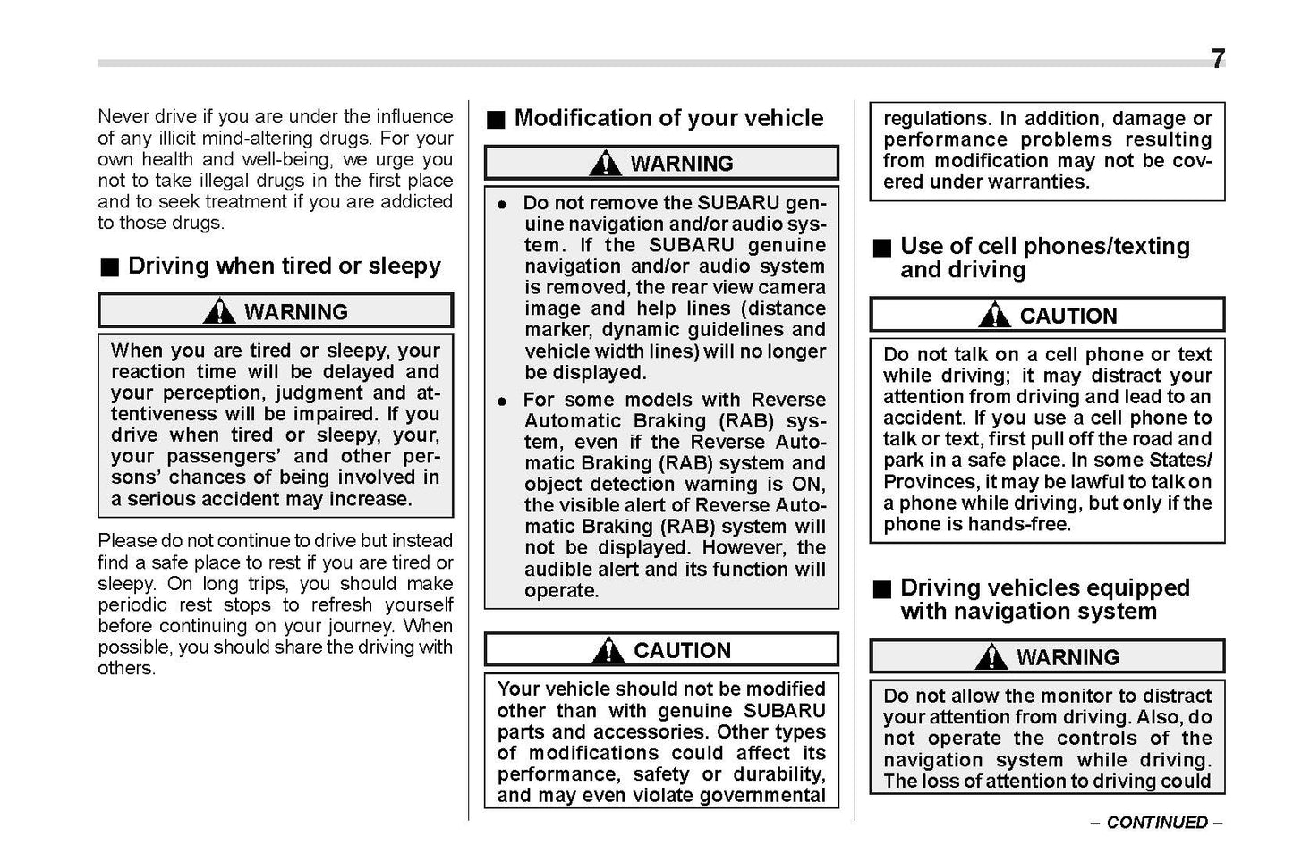 2021 Subaru Crosstrek Owner's Manual | English