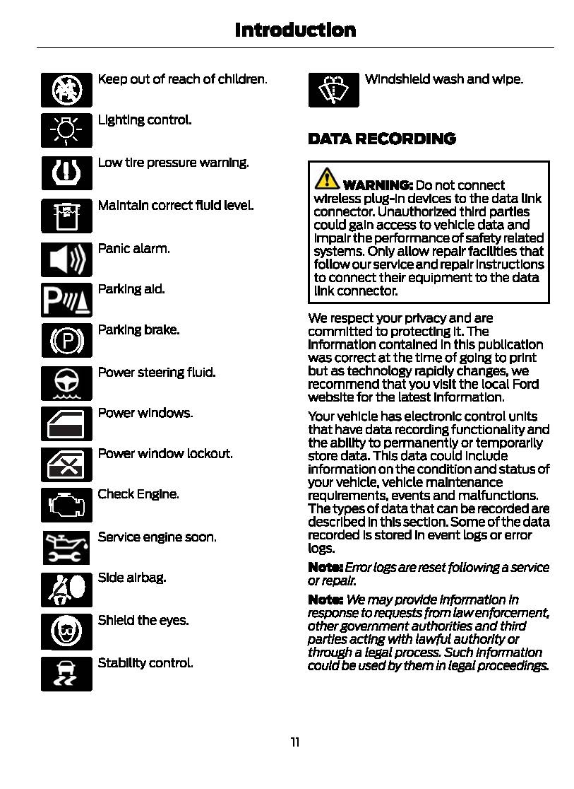 2020 Ford Fiesta Owner's Manual | English