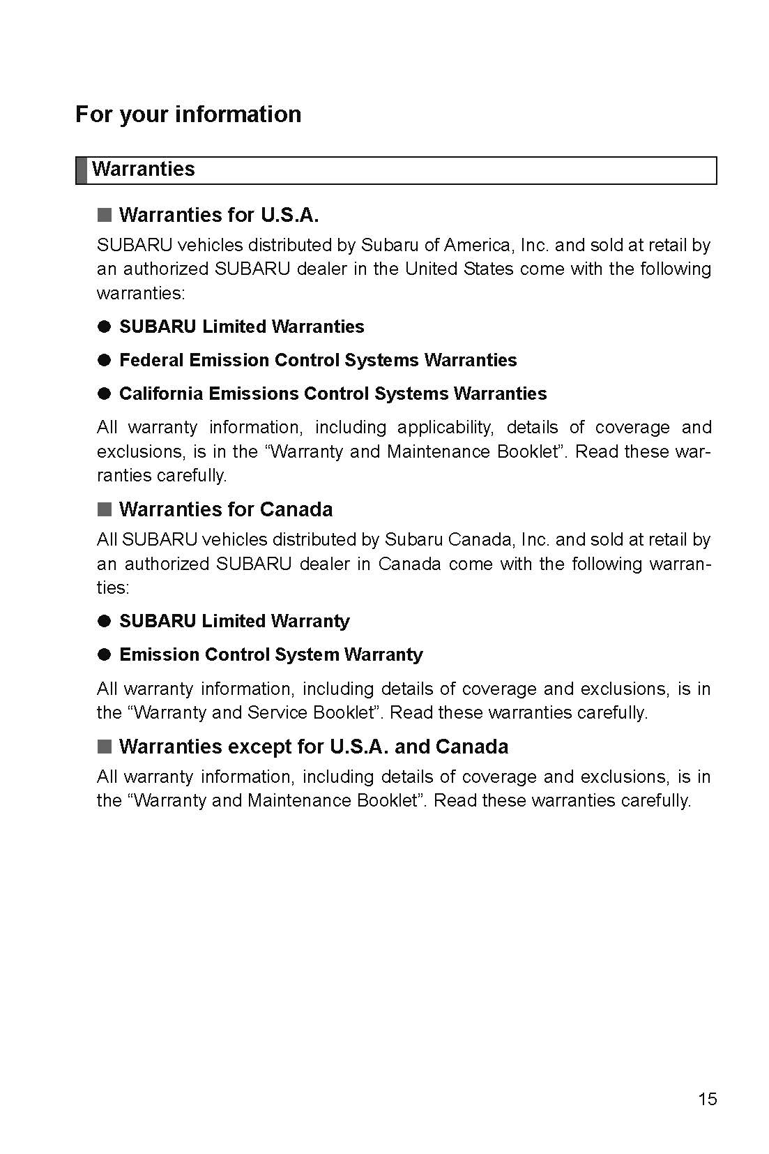 2019 Subaru BRZ Owner's Manual | English