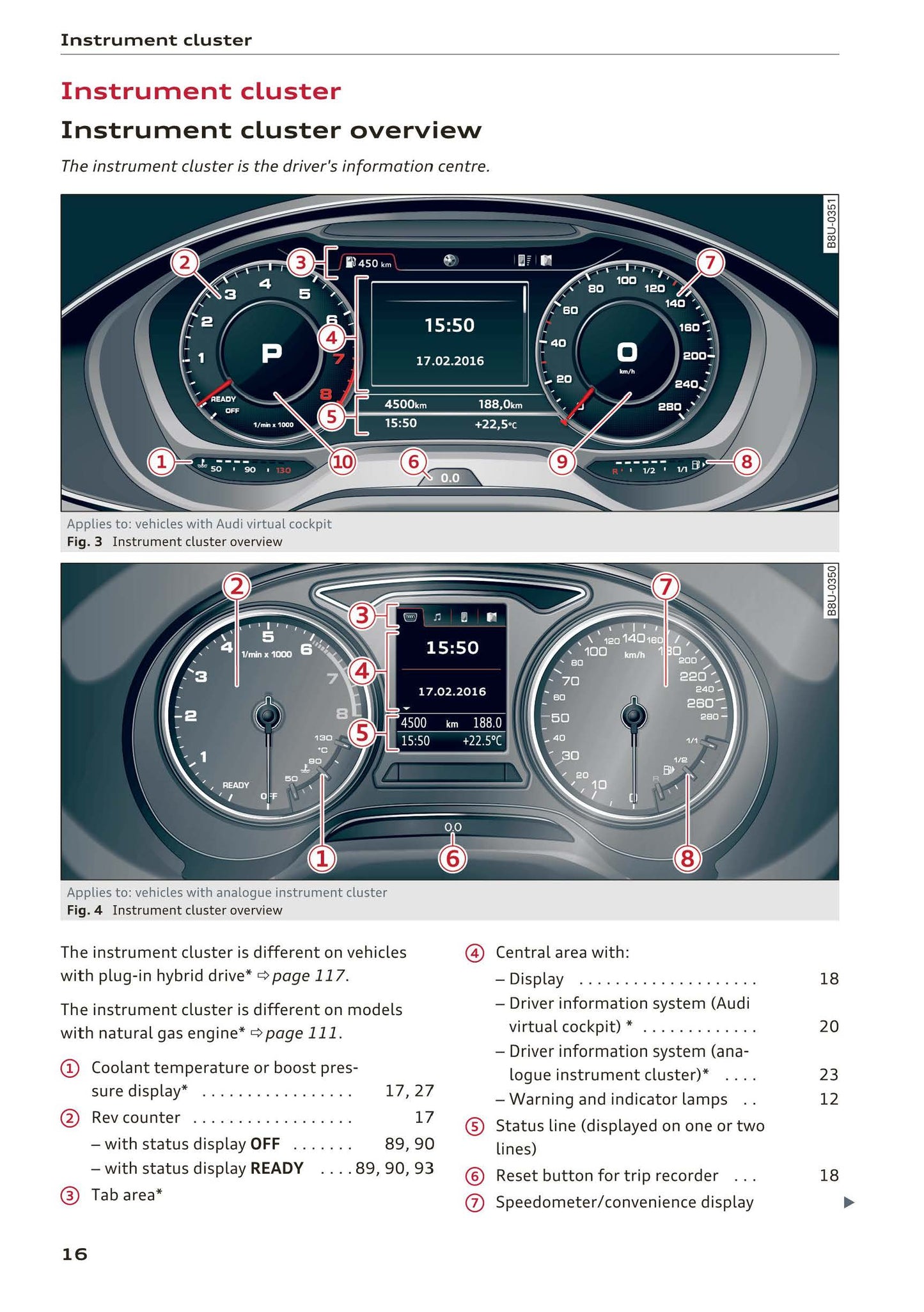 2016-2018 Audi A3/A3 Cabriolet/A3 Saloon/A3 Sportback/A3 Sportback e-tron/A3 Sportback g-tron/RS 3 Saloon/RS 3 Sportback/S3/S3 Cabriolet/S3 Saloon/S3 Sportback Owner's Manual | English