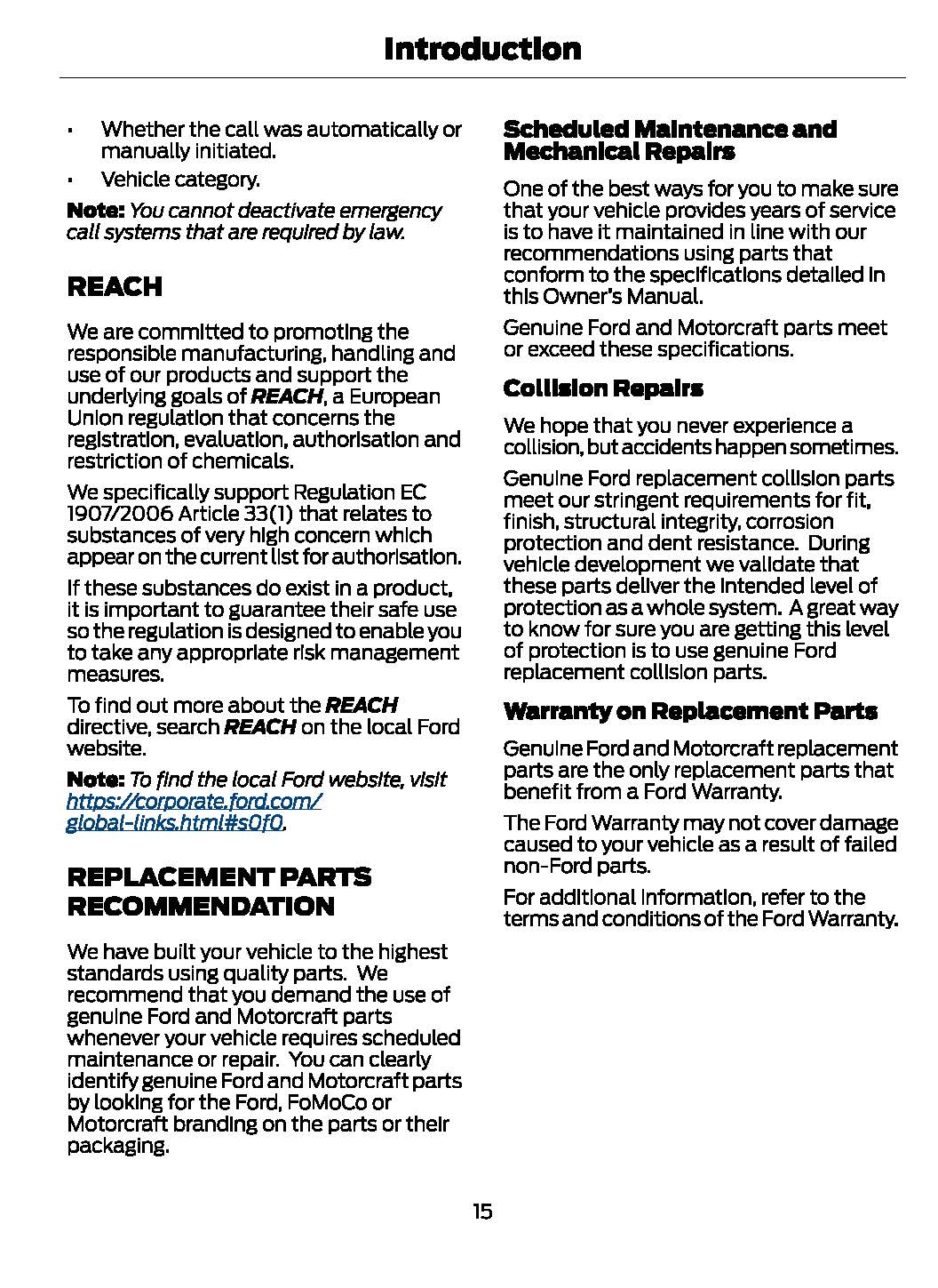 2020 Ford Fiesta Owner's Manual | English