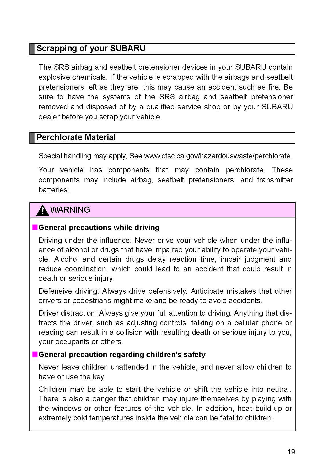 2018 Subaru BRZ Owner's Manual | English