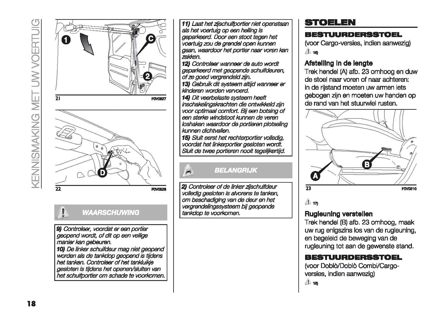 2022-2023 Fiat Doblo Owner's Manual | Dutch
