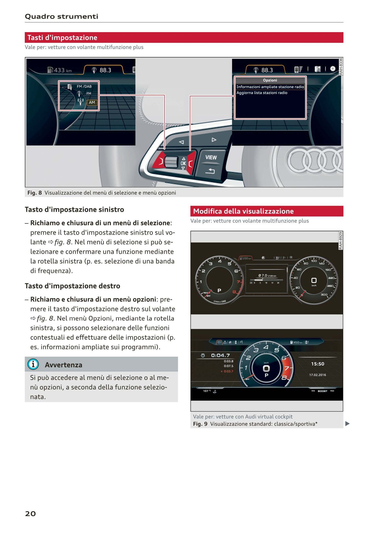 2017-2020 Audi A5 Manuel du propriétaire | Italien