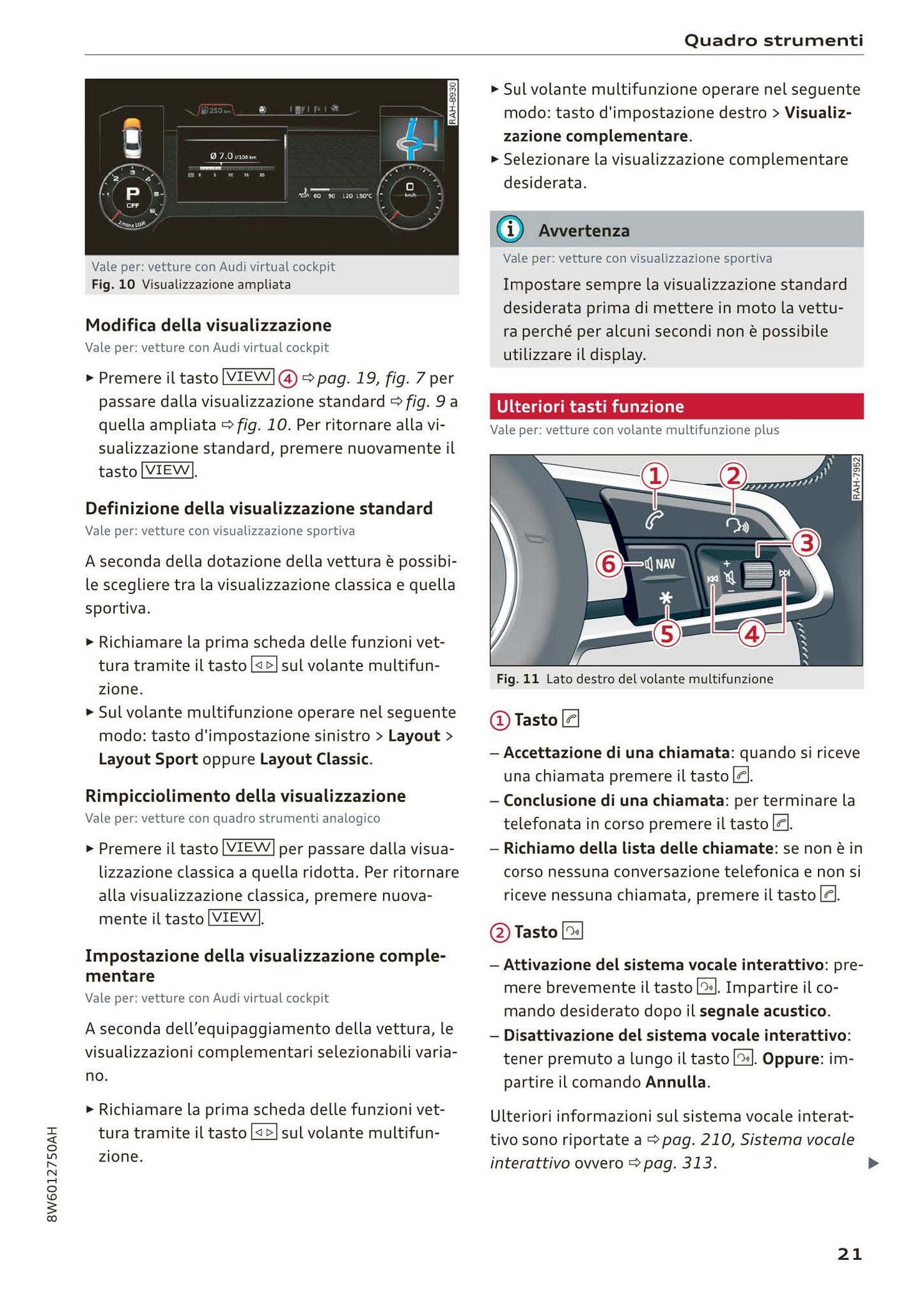 2017-2020 Audi A5 Manuel du propriétaire | Italien