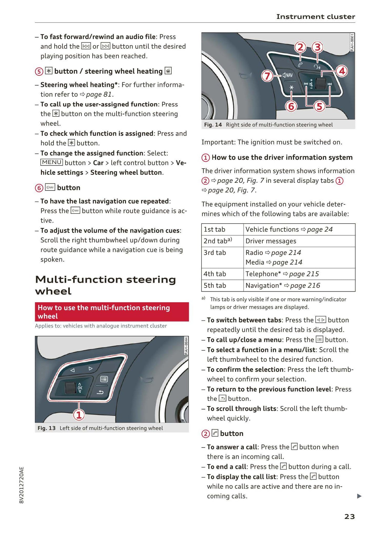 2016-2018 Audi A3/A3 Cabriolet/A3 Saloon/A3 Sportback/A3 Sportback e-tron/A3 Sportback g-tron/RS 3 Saloon/RS 3 Sportback/S3/S3 Cabriolet/S3 Saloon/S3 Sportback Owner's Manual | English