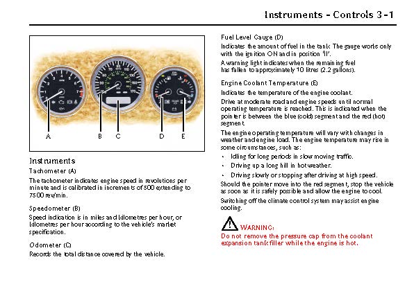 2000-2001 Jaguar XK Owner's Manual | English
