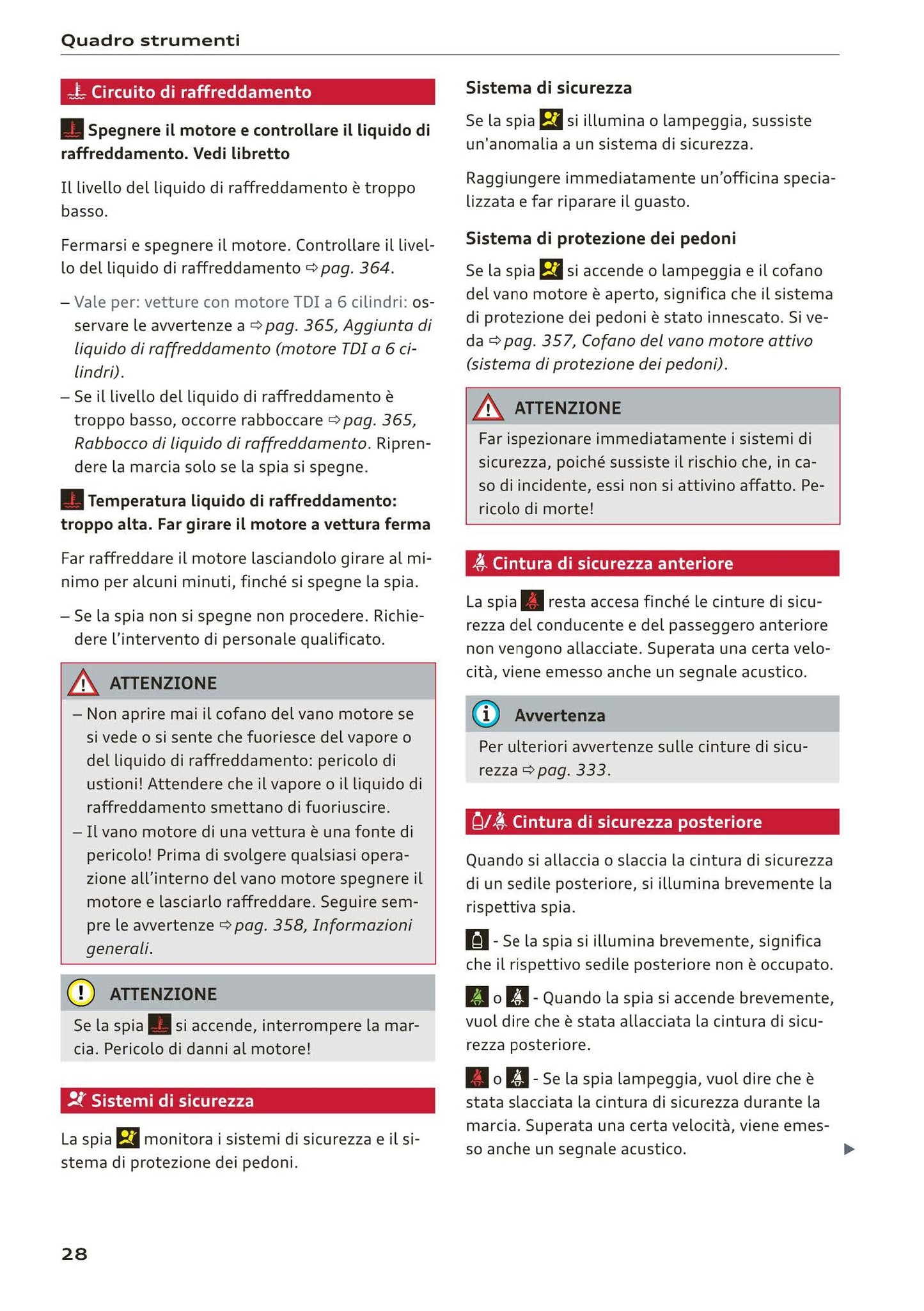 2017-2020 Audi A5/A5 Cabriolet/A5 Coupé/A5 Sportback/A5 Sportback g-tron Owner's Manual | Italian