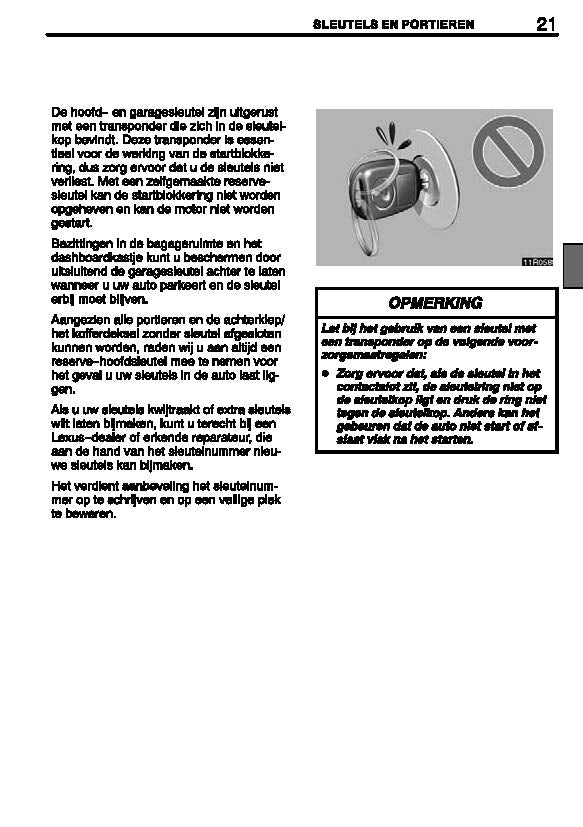 1999-2005 Lexus GS Manuel du propriétaire | Néerlandais