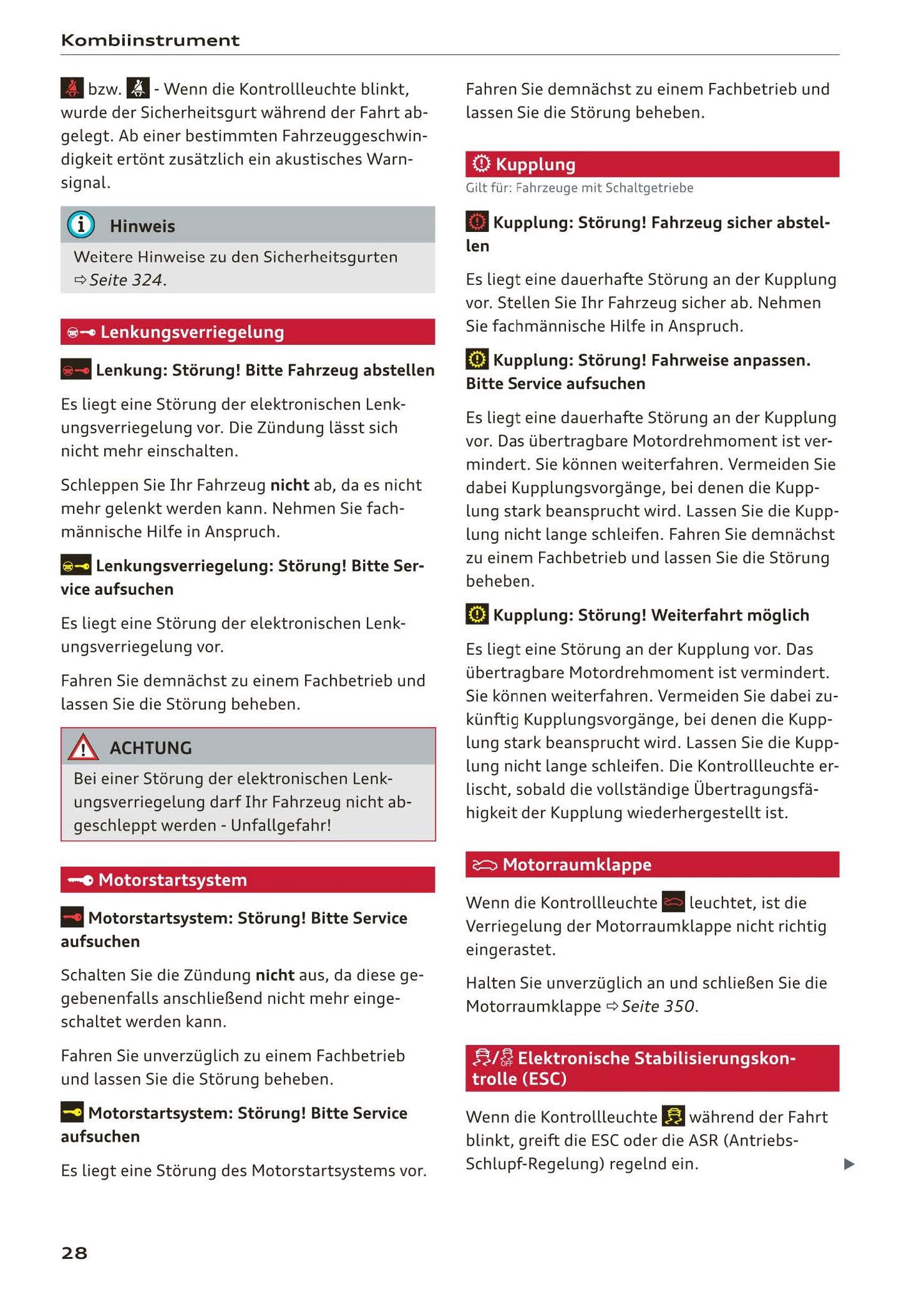 2017-2020 Audi A5/A5 Cabriolet/A5 Coupé/A5 Sportback/A5 Sportback g-tron Owner's Manual | German