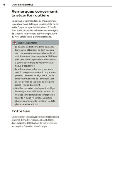 2013-2014 Audi MMI Navigation Plus Infotainment Manual | French