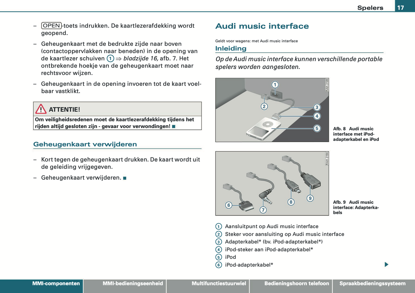 2008-2010 Audi MMI Navigation Plus Infotainment Manual | Dutch