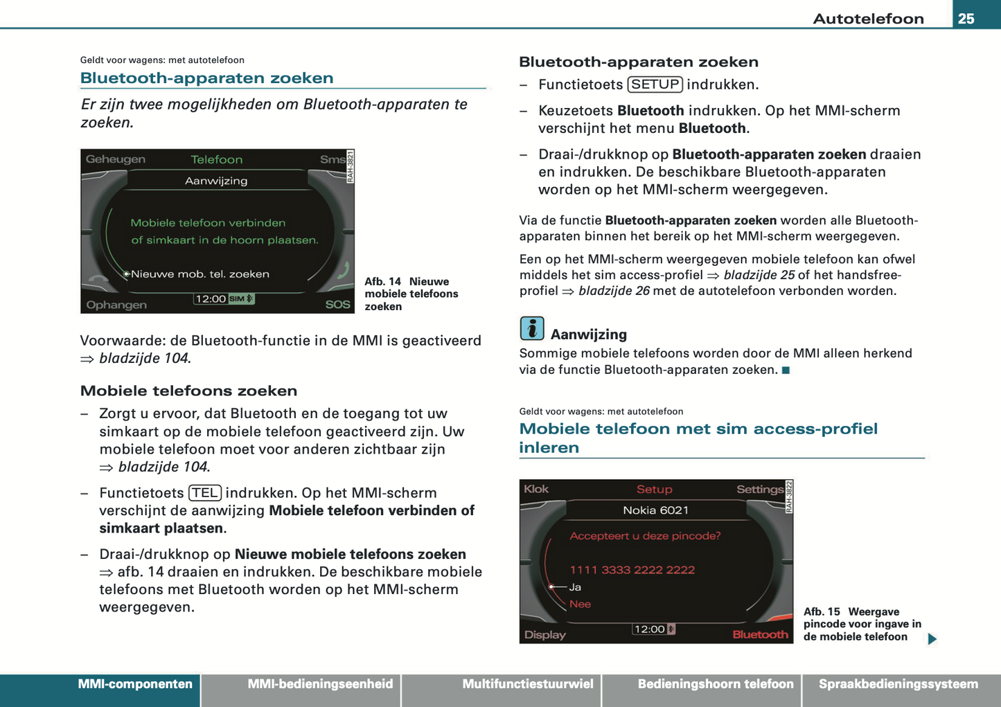 2008-2010 Audi MMI Navigation Plus Infotainment Manual | Dutch