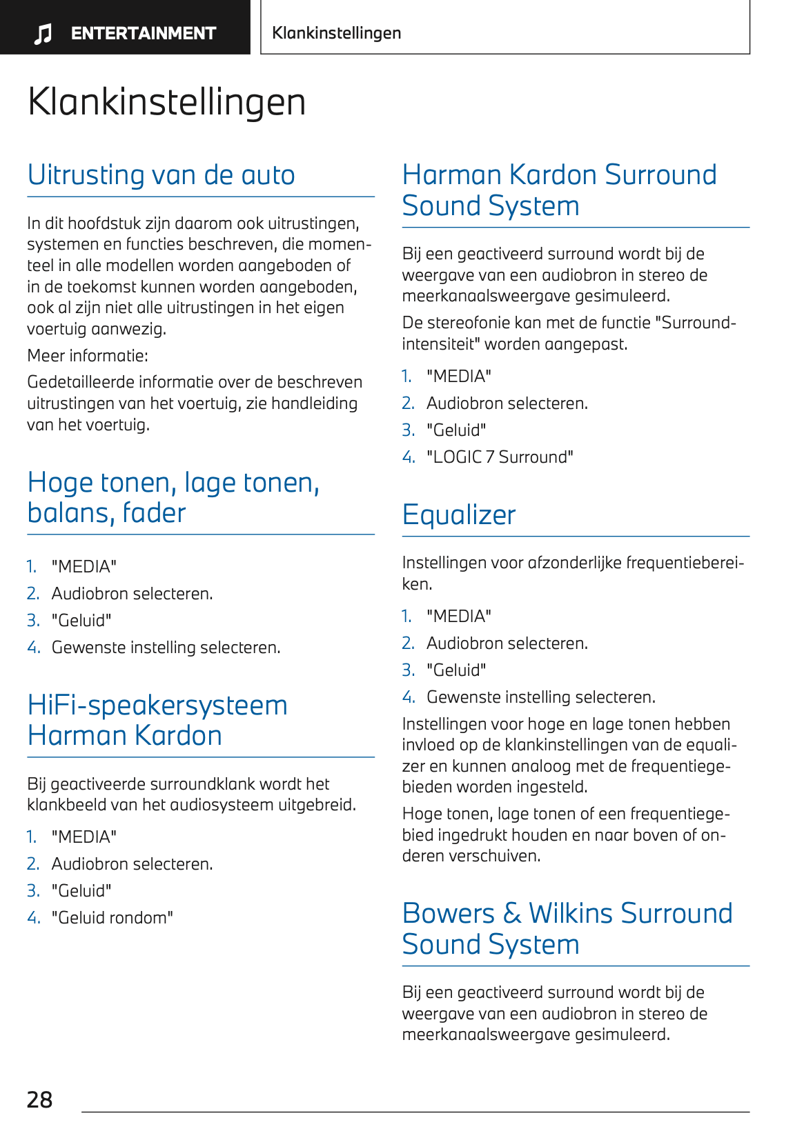 2022-2023 BMW i7 Infotainment Manual | Dutch