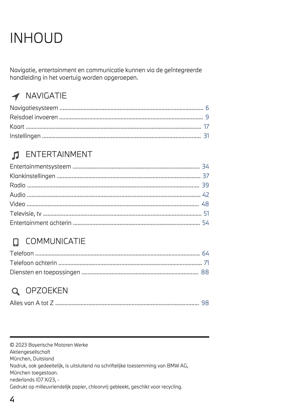 2023-2024 BMW X3 Plug-in-Hybrid Infotainment Manual | Dutch