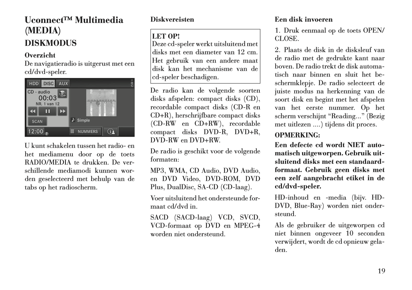 2012-2015 Lancia Flavia Navigation Manual | Dutch