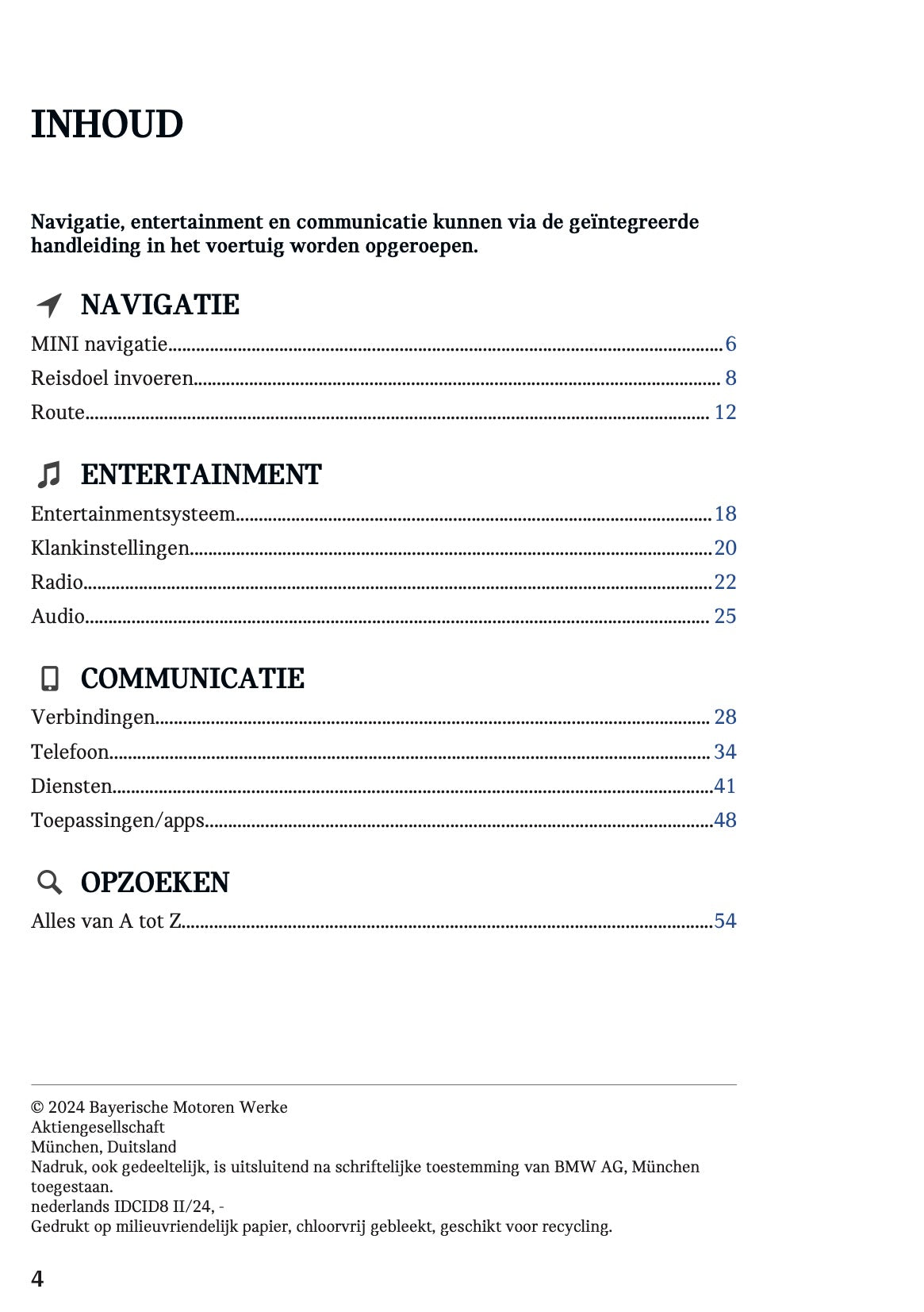 2024 Mini Countryman Electric Infotainment Manual | Dutch