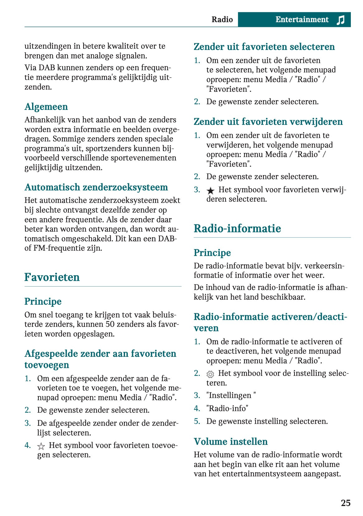 2025-2026 Mini Countryman Infotainment Manual | Dutch