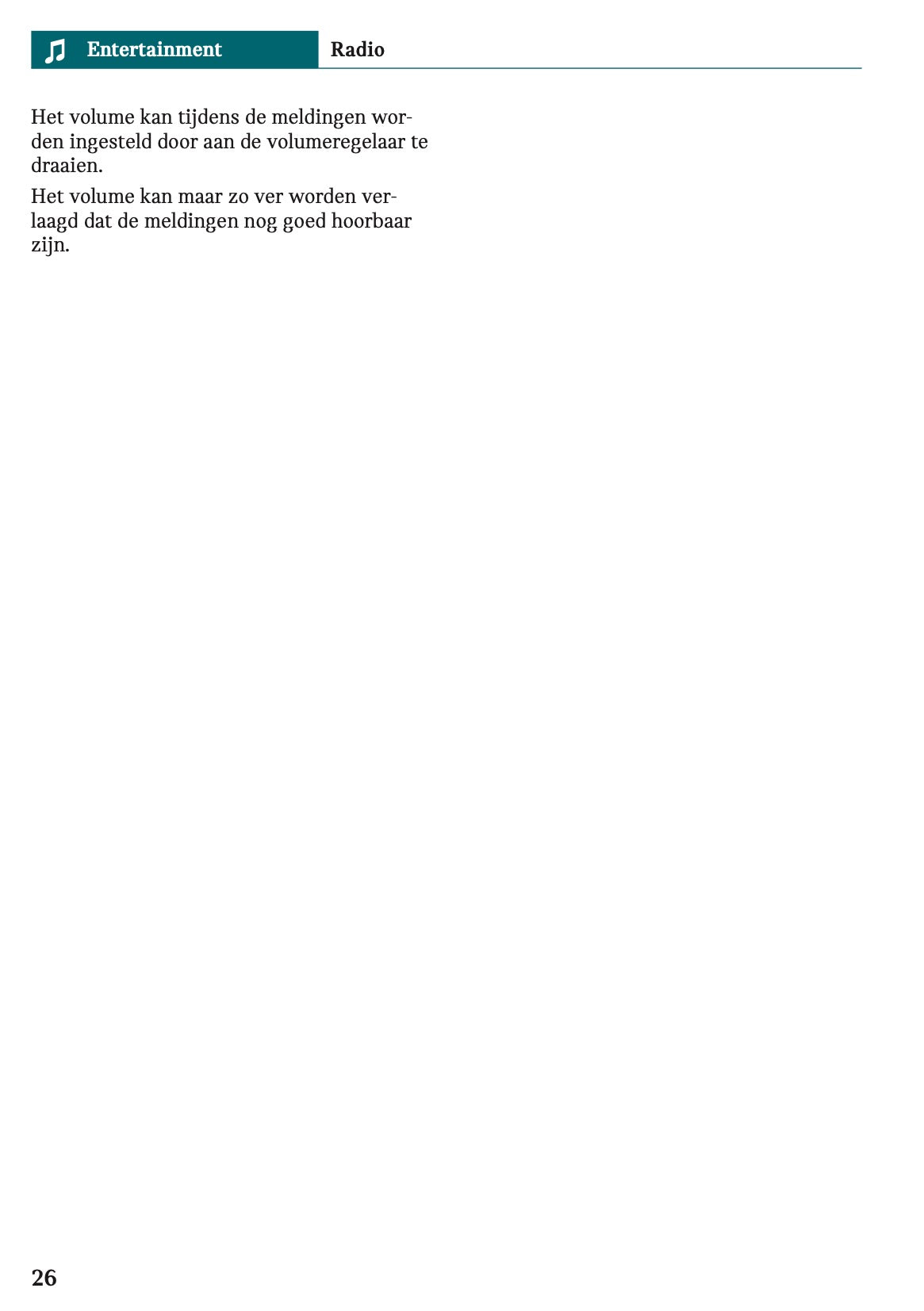 2025-2026 Mini Countryman Infotainment Manual | Dutch