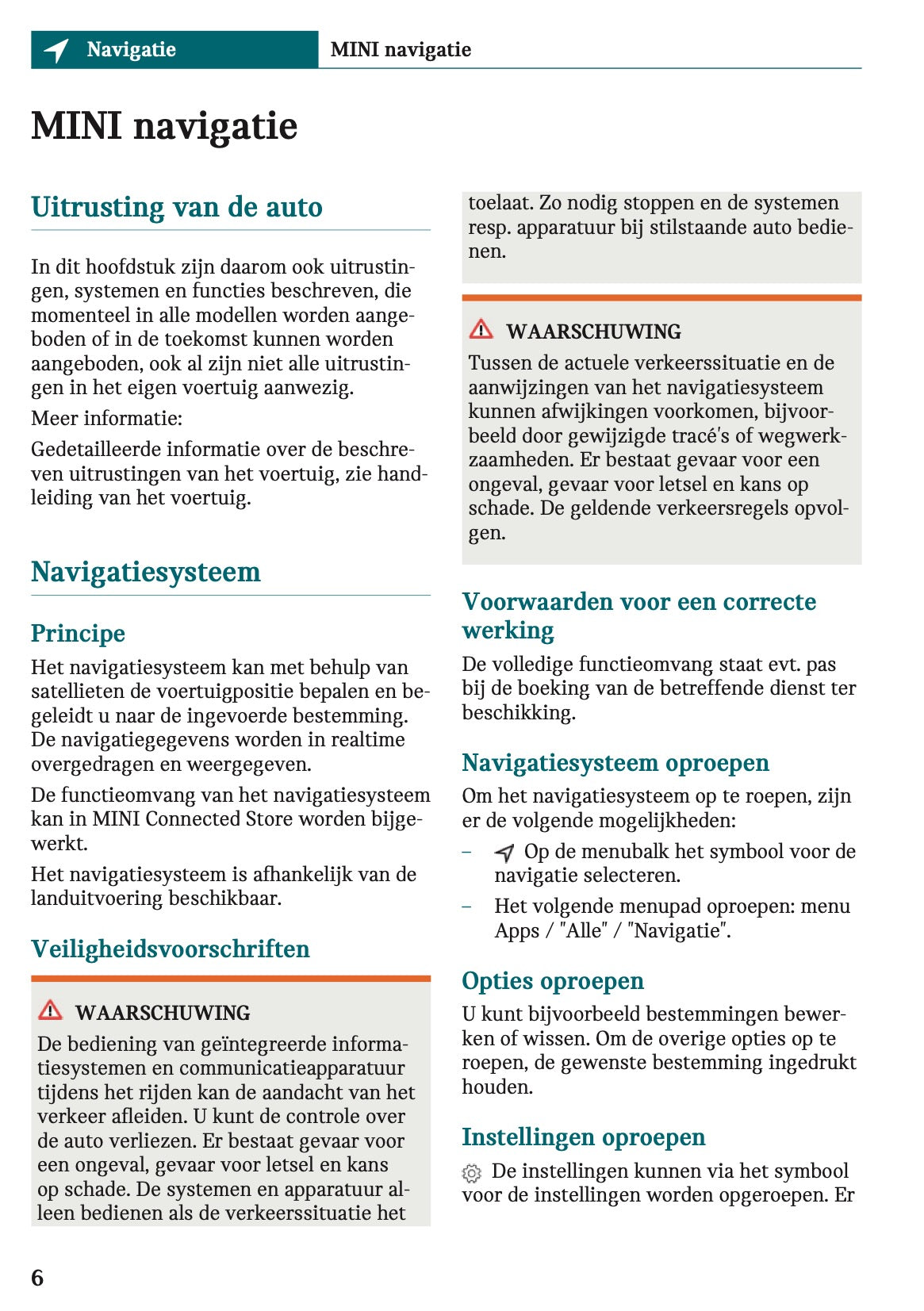 2025-2026 Mini Countryman Infotainment Manual | Dutch