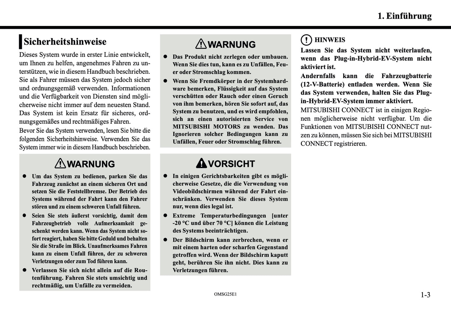 2025 Mitsubishi Outlander PHEV Smartphone Link Display Audio Manual | German