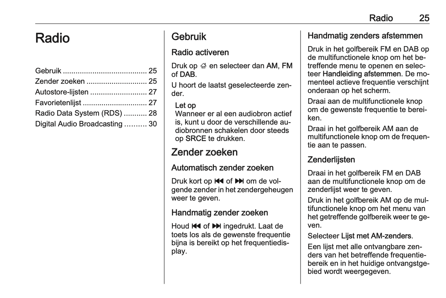 2016 Opel Cascada Infotainment Manual | Dutch