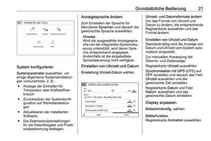 2021 Opel Corsa / Corsa-e Infotainment Manual German