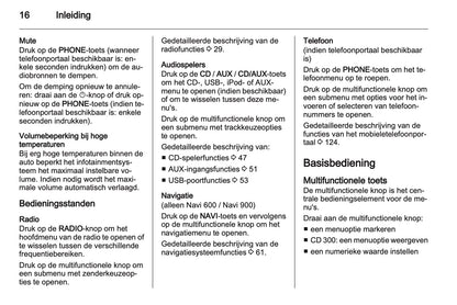2012 Opel Meriva Infotainment Manual | Dutch