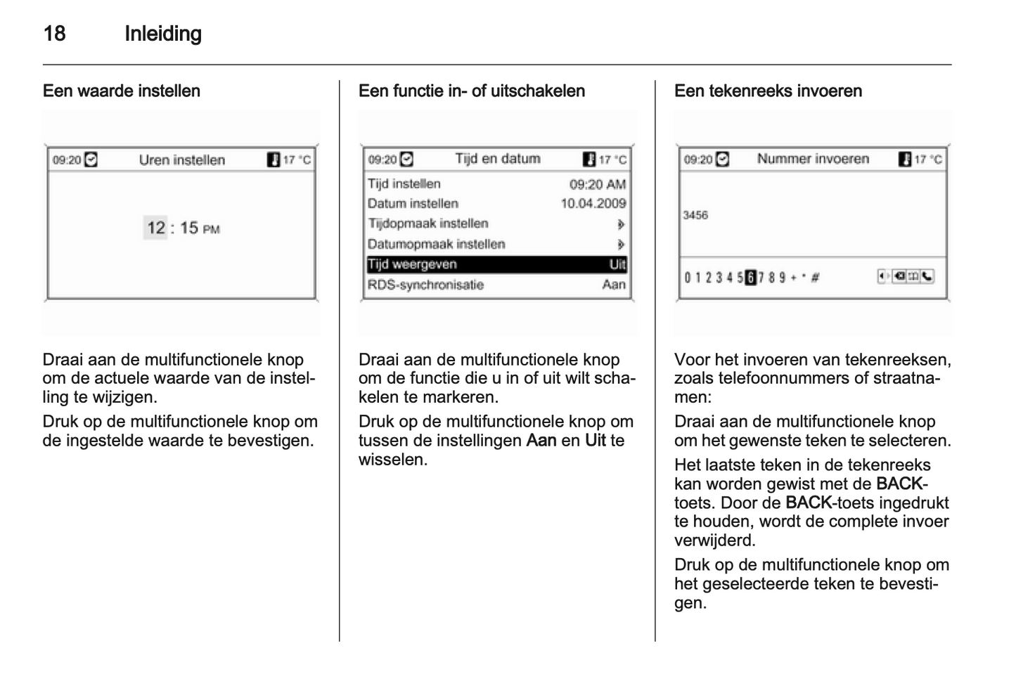 2013 Opel Zafira Tourer Infotainment Manual | Dutch