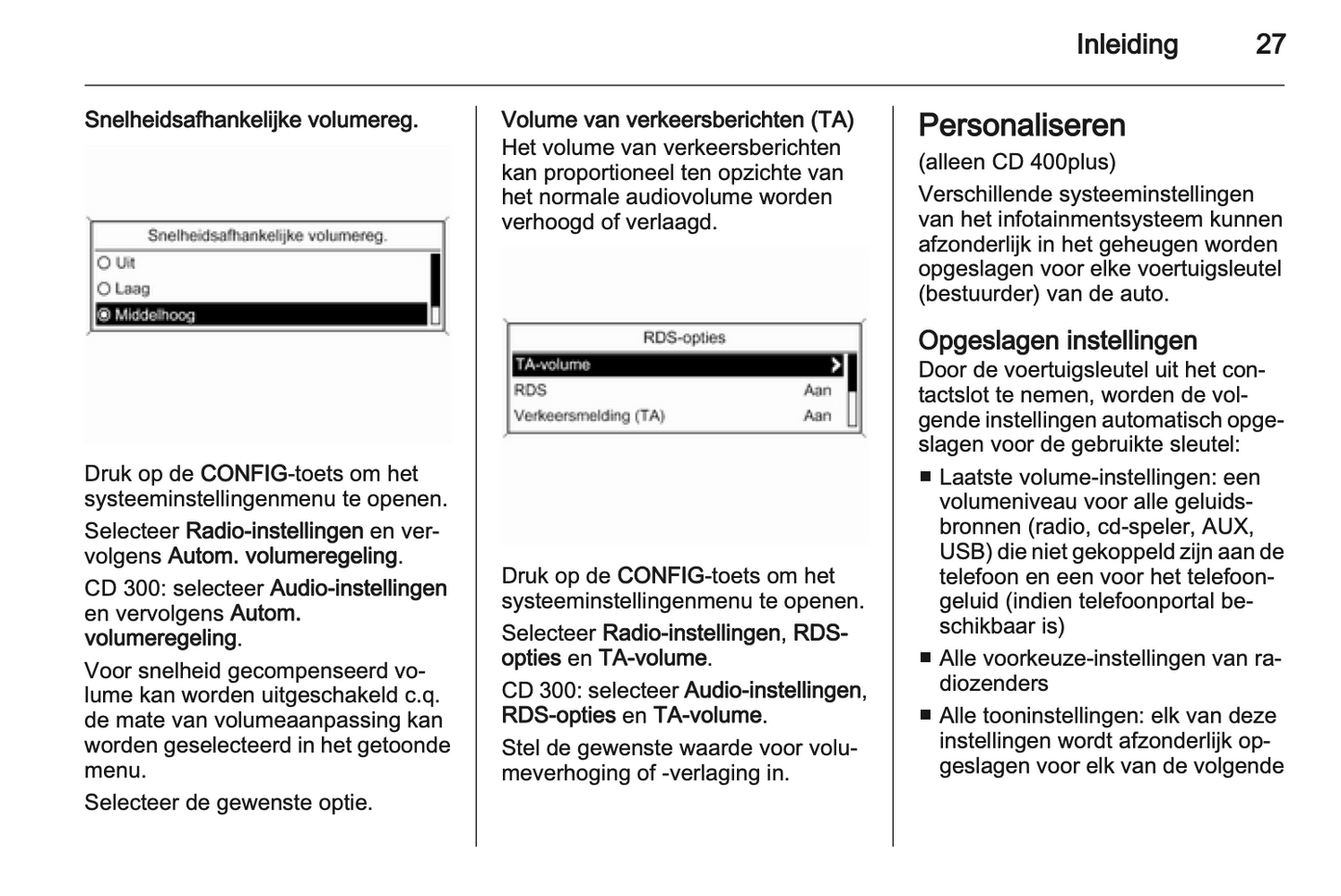 2013 Opel Zafira Tourer Infotainment Manual | Dutch