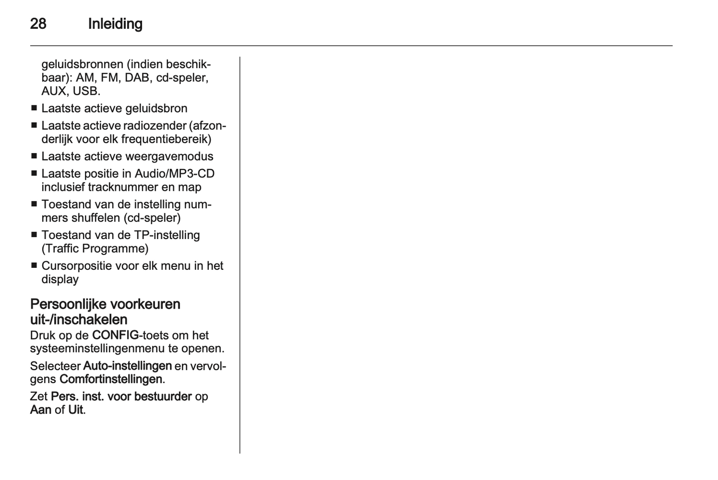 2013 Opel Zafira Tourer Infotainment Manual | Dutch