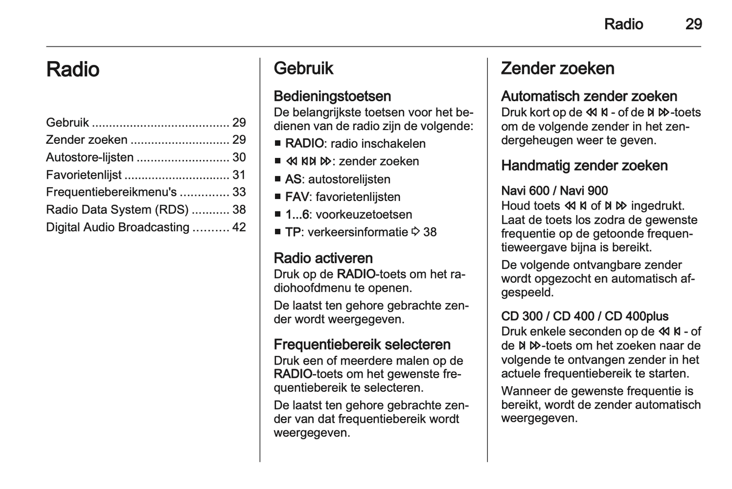 2013 Opel Zafira Tourer Infotainment Manual | Dutch