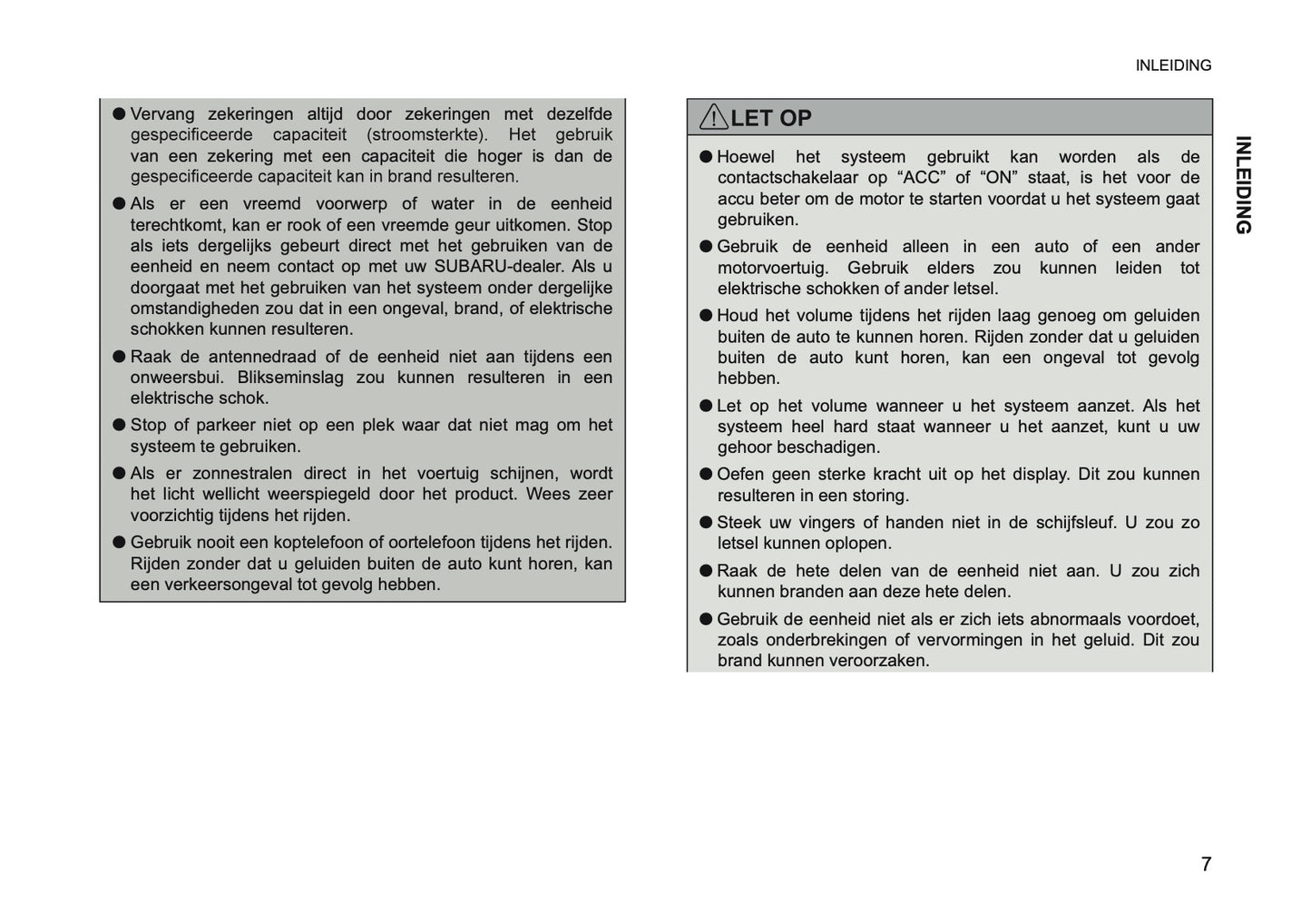 2024 Subaru XV e-BOXER Infotainment Manual | Dutch