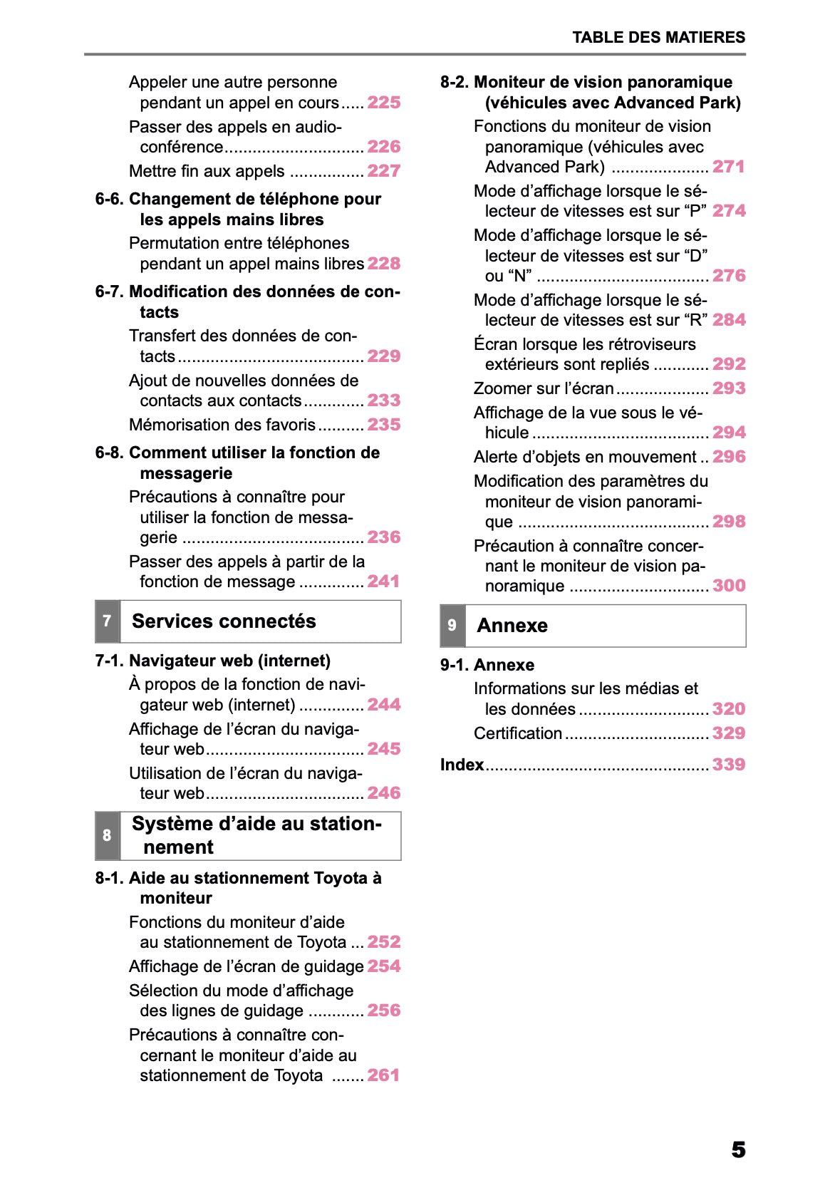2025-2026 Toyota bZ4X Navigation Manual | French