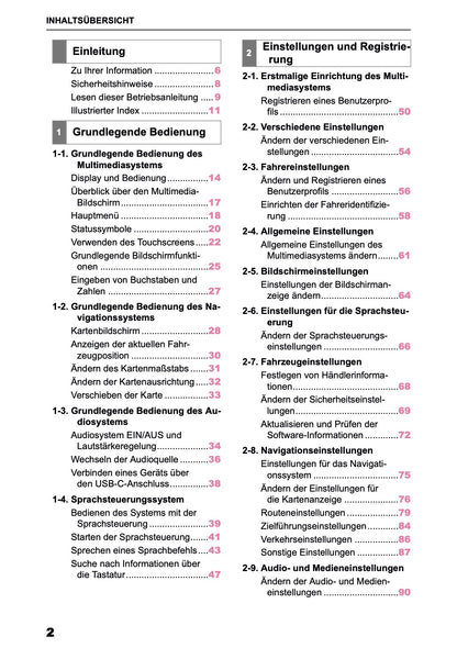 2025-2026 Toyota C-HR HEV/PHEV Navigation Manual | German