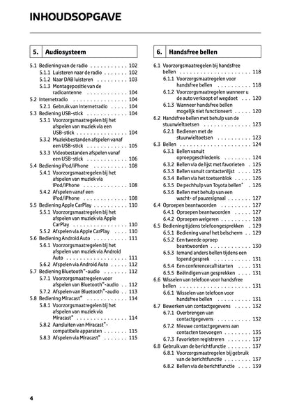 2023-2024 Toyota RAV4/RAV4 Hybrid Infotainment Manual | Dutch