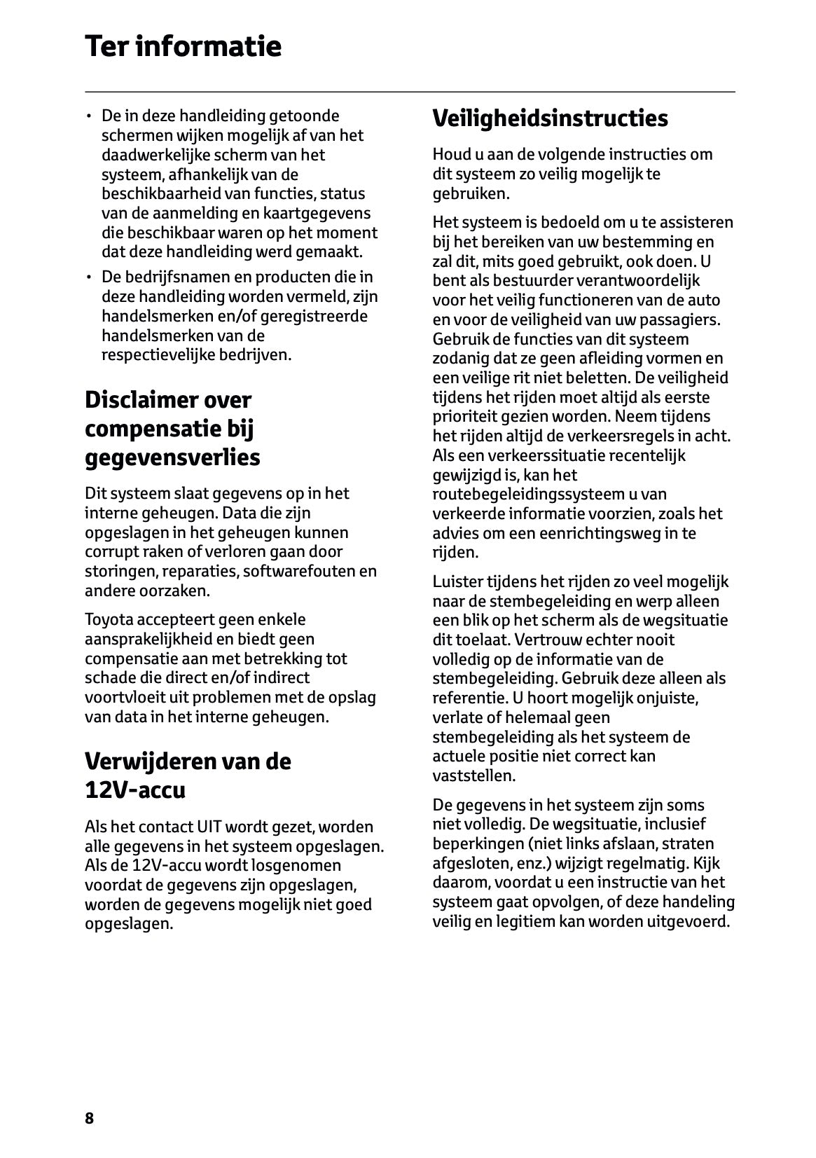 2024-2025 Toyota RAV4 Hybrid Navigation Manual | Dutch