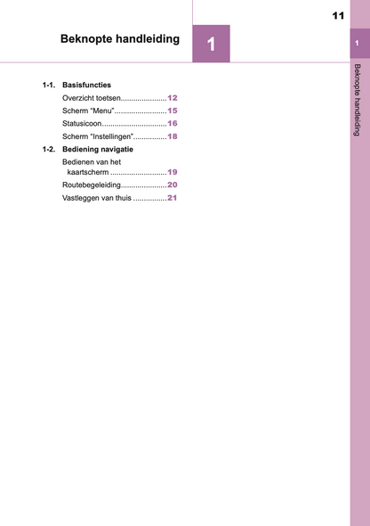 2021-2023 Toyota Yaris Cross/Yaris Cross Hybrid Navigation Manual | Dutch