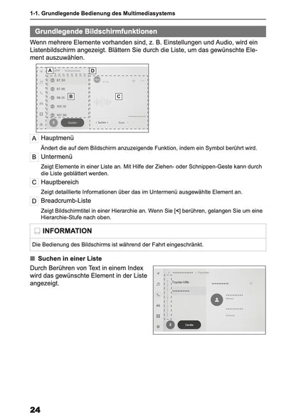 2026 Toyota Yaris Cross Hybrid Navigation Manual | German
