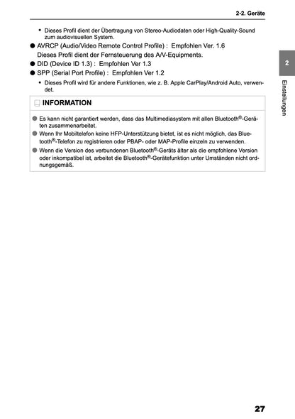 2026 Toyota Yaris Hybrid Multimedia Manual | German