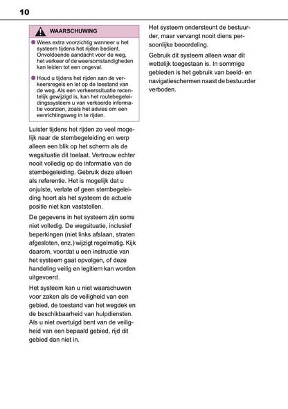 2021 Toyota Yaris Navigation Manual | Dutch