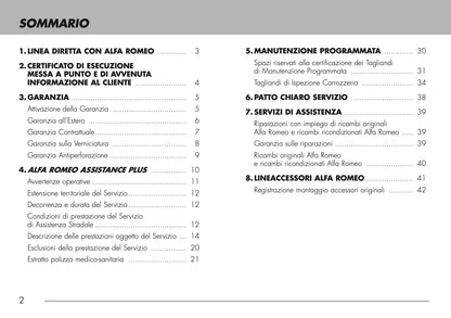 2009-2011 Alfa Romeo Maintenance Book | Italian