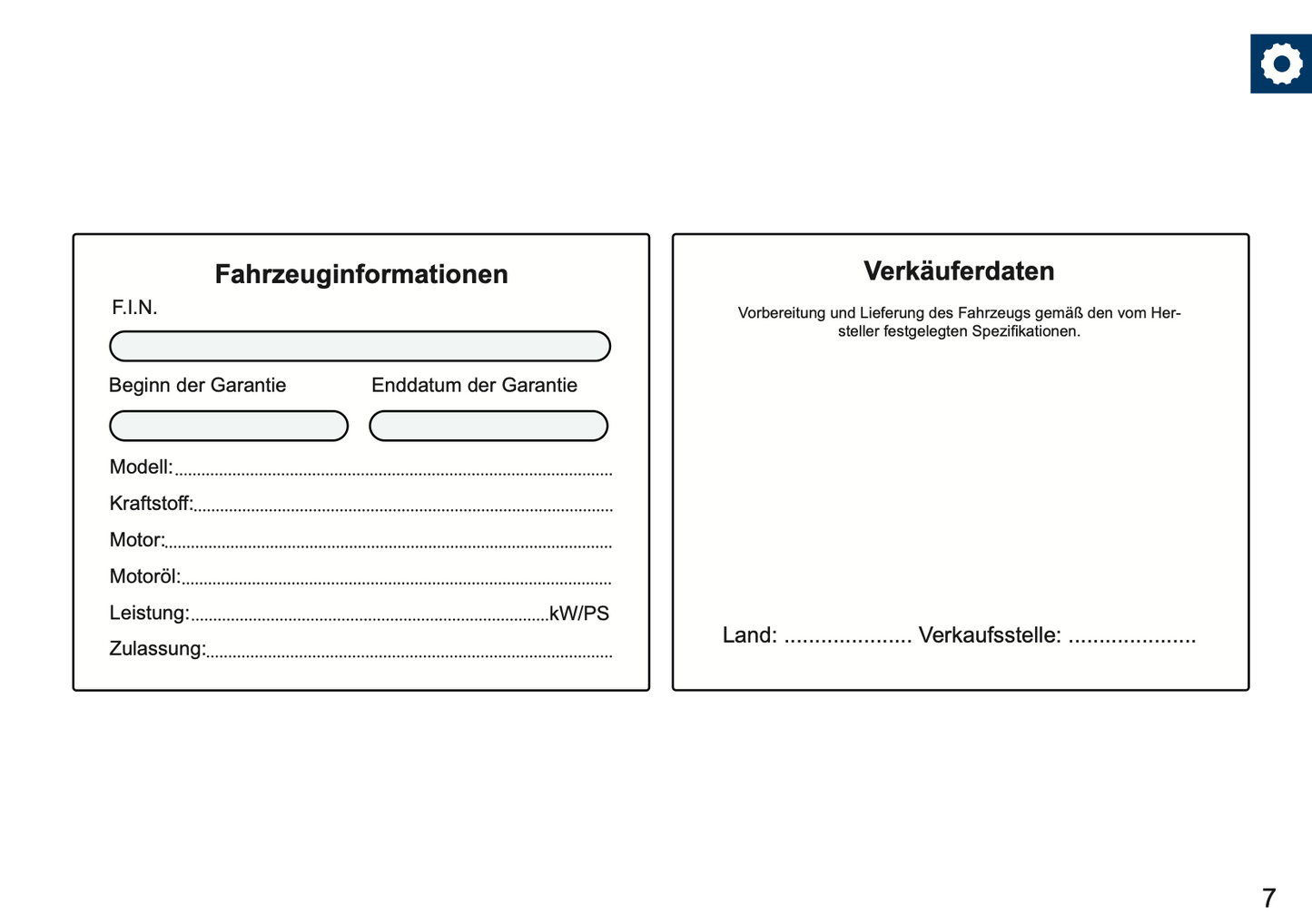 Audi Maintenance Book | German