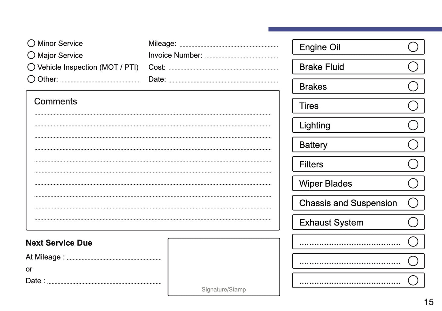 DS Automobiles Maintenance Book | English