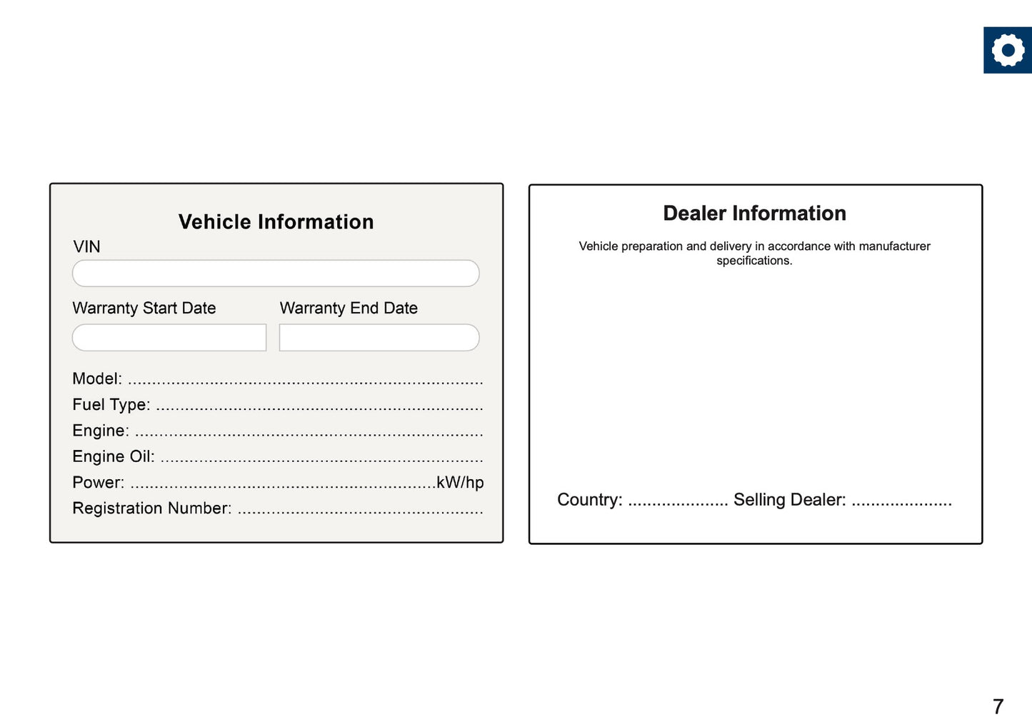 DS Automobiles Maintenance Book | English