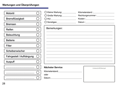 Fiat Maintenance Book | German