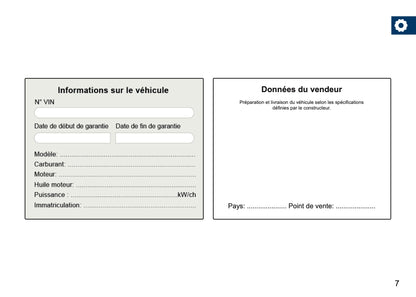 Fiat Maintenance Book | French